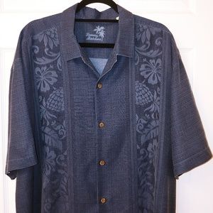 Tommy Bahama Men's Blue Silk Button up shirt